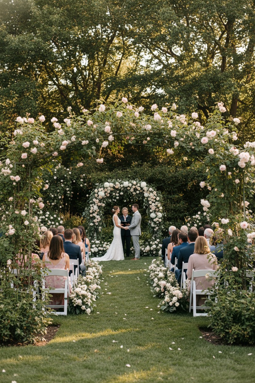 Botanik bahçede samimi nikah töreni, 40 kişi